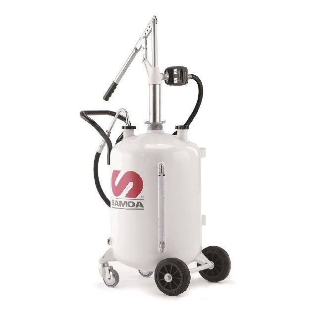 326010 SAMOA Self-Contained 70 Litre Hand Operated Mobile Lubricant Dispenser with Meter